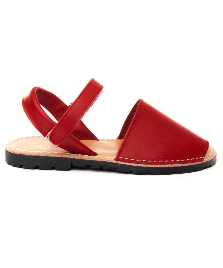 Image for Purapiel Flat Sandal in Red