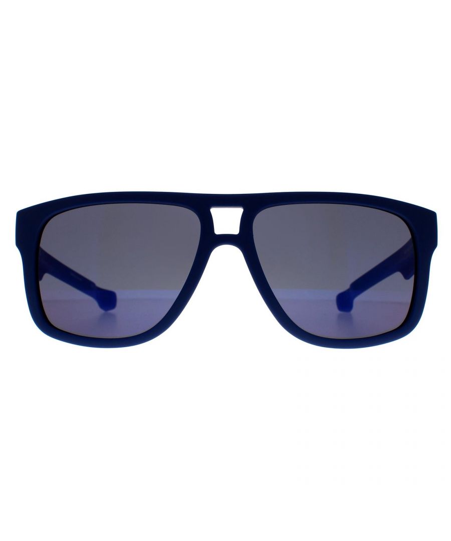 Lacoste Square Unisex Blue Grey L817S  Sunglasses have a strong squared off shape on this durable chunky frame which features the Lacoste logo and the famous croc emblem on the temples.