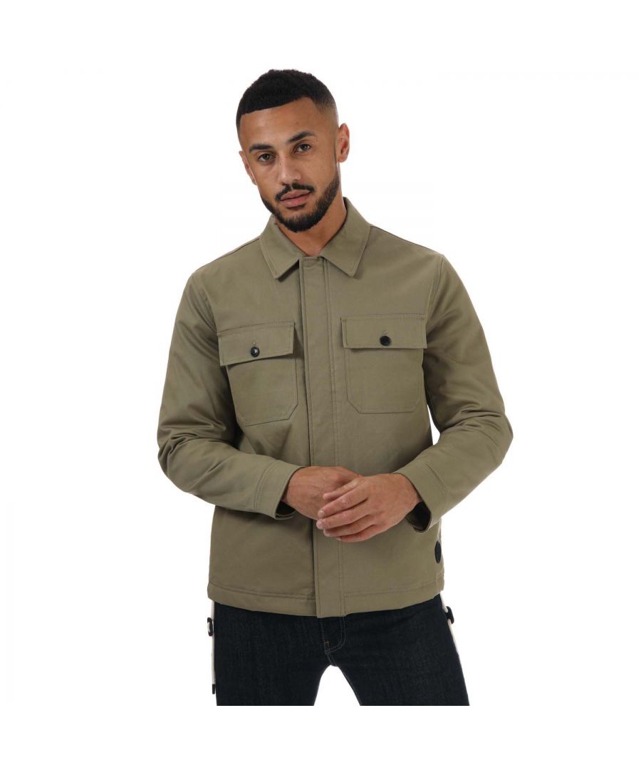 Mens Ted Baker Roster Cavalry Twill Wadded Jacket in green.- Classic collar.- Long sleeves.- Front button fastening.- Two chest pockets.- Draw string fastening at bottom.- Structured design.- Ted Baker branded.- Shell: 97% Cotton  3% Elastane. Lining: 100% Polyester. Filling: 100% Polyester.- Ref: 256718PLGREEN