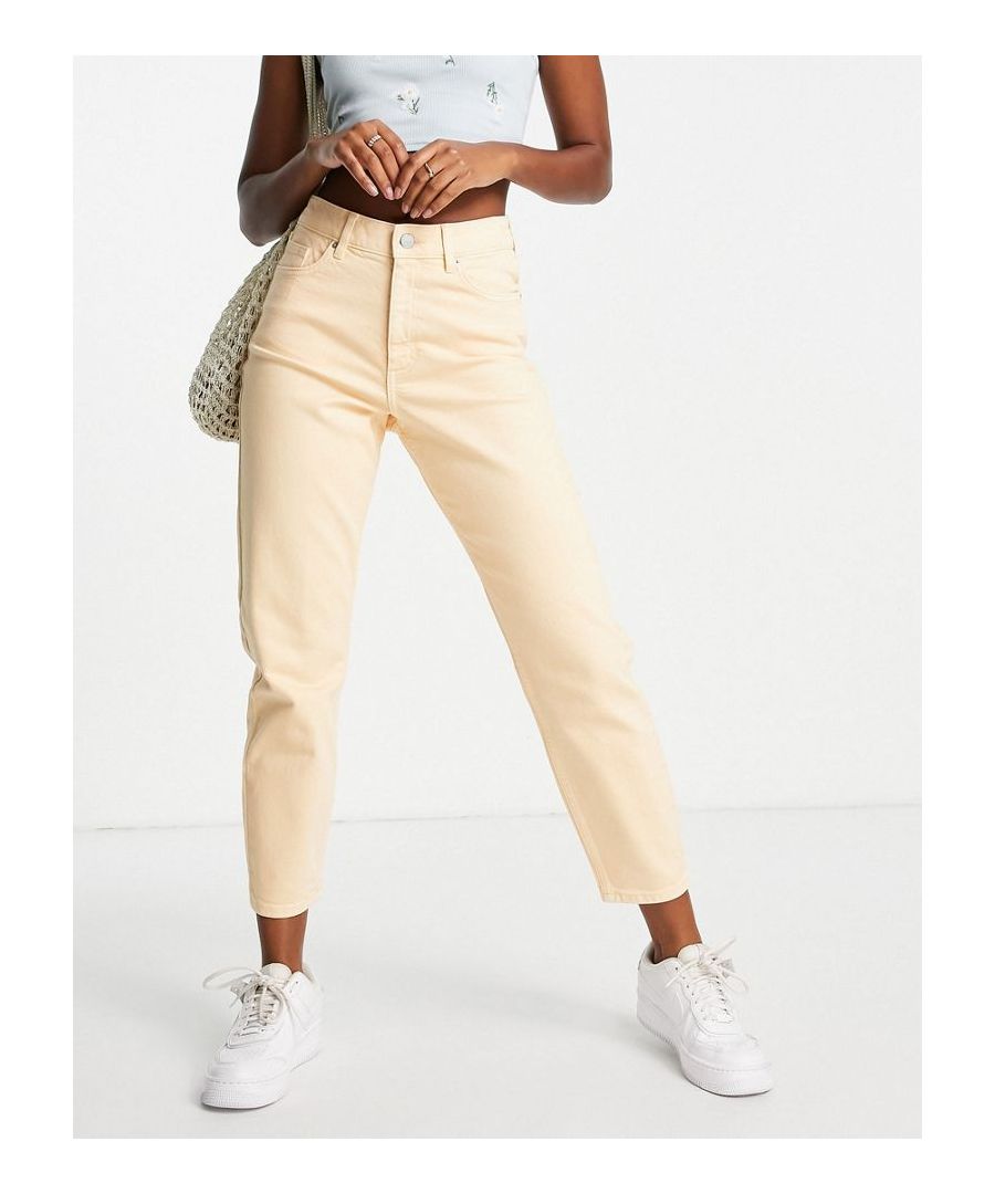 Mom jeans by Miss Selfridge It's all in the jeans High rise Belt loops Five pockets Sits on the ankle Regular mom fit  Sold By: Asos