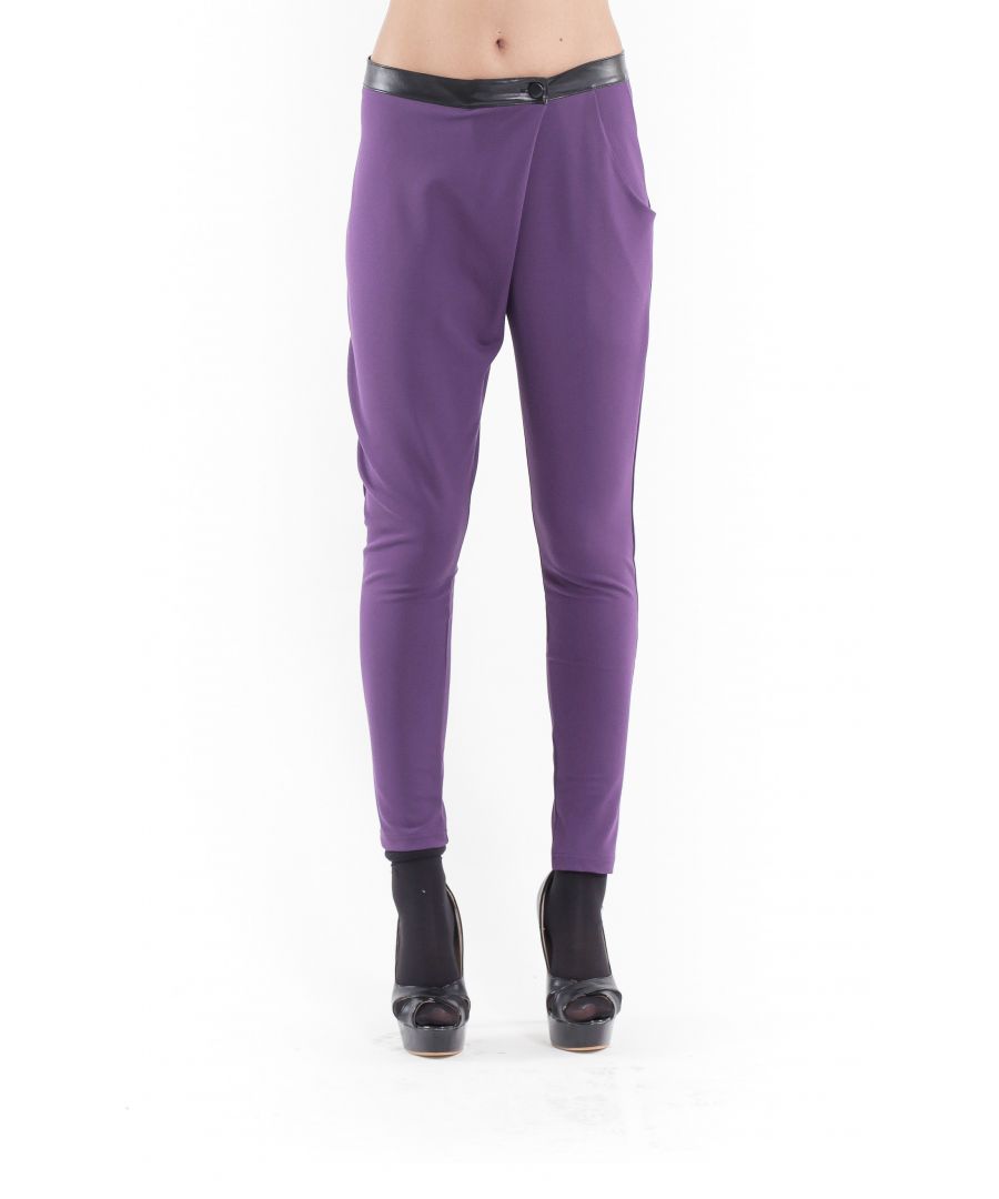 Image for Crossover Pants Aubergine