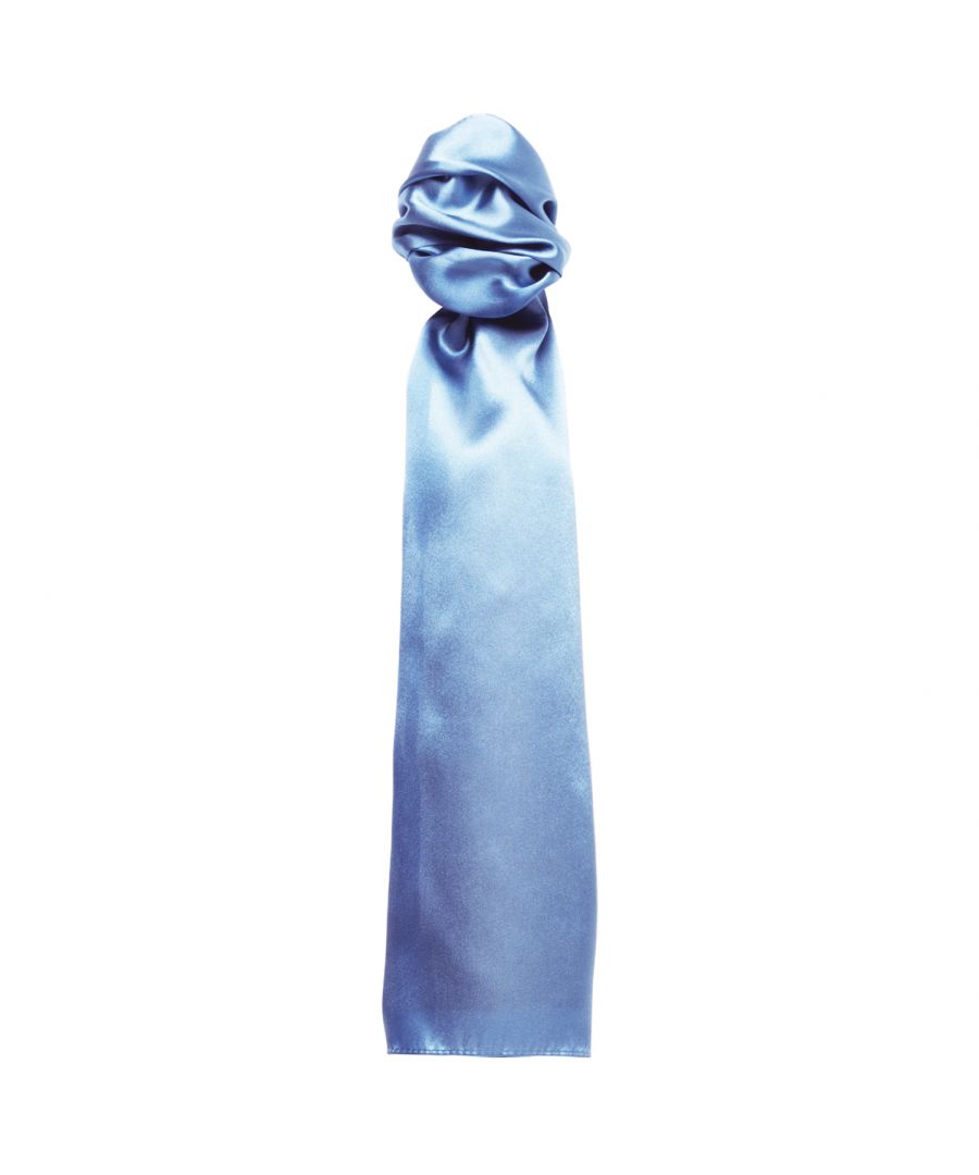 Premier Scarf - Ladies/Womens Plain Business (Mid Blue) - One Size