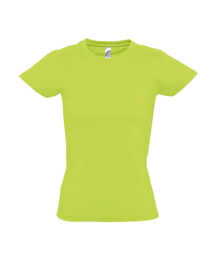 SOLS Womens/Ladies Imperial Heavy Short Sleeve T-Shirt (Apple Green)