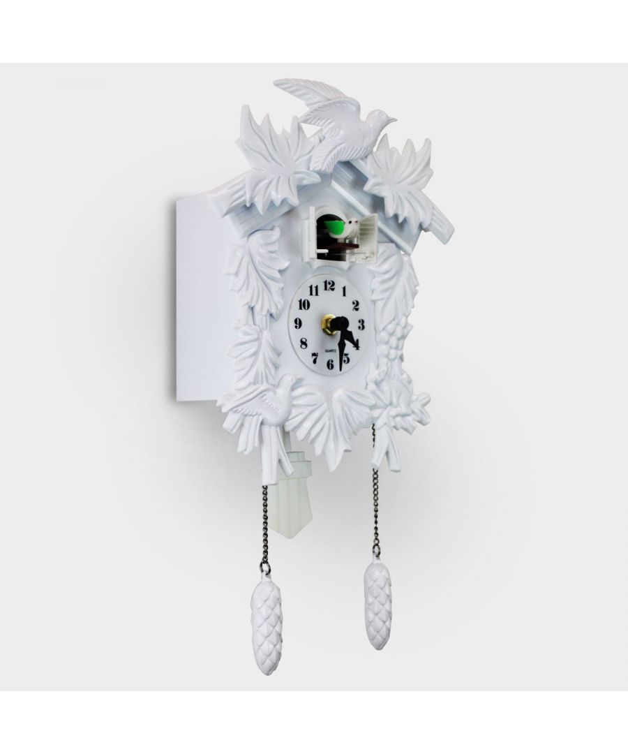 - Who invented the cuckoo clock is still a mystery to this day, but it is thought that the first ones were crafted in the Black Forest area of southwestern Germany around the middle of the 18th century and quickly spread and became popular for the quality and beauty of their craftsmanship. \n- Now you can enhance the look of your room with our vintage looking cuckoo clock as it matches with any type of elegant and classic home dÃ©cor.\n- Cuckoo mechanism can be switched off by removing the battery.  Batteries are not included. \n- Beside, you may lower down the volume if its too loud.   \n- Please keep your receipt, e-receipt or order confirmation for the warranty to be validated.