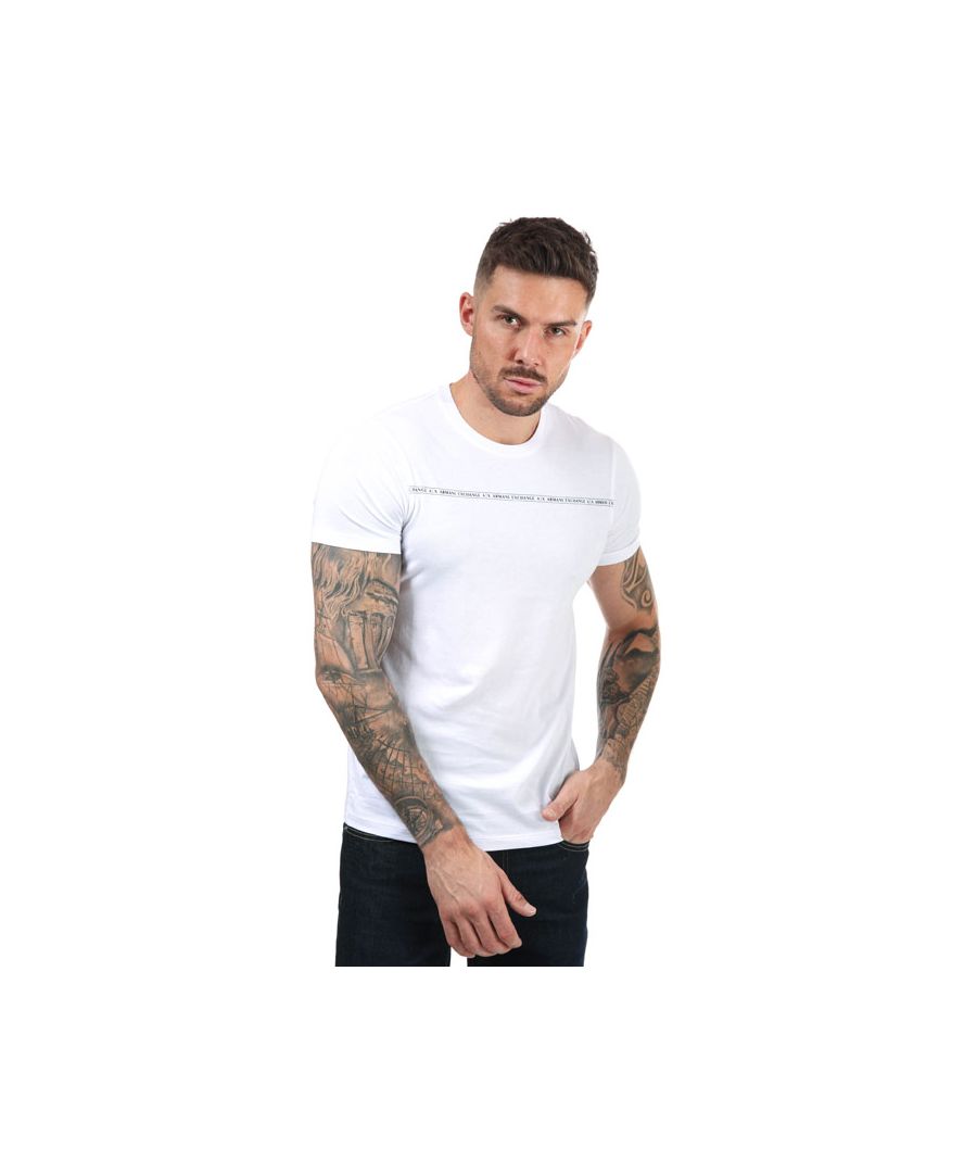 Image for Men's Armani Exchange Logo T-Shirt in White