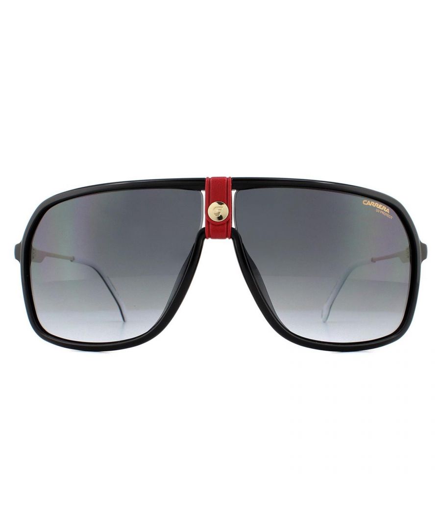 Carrera Aviator Mens Gold Red Dark Grey Gradient Sunglasses Metal - One Size