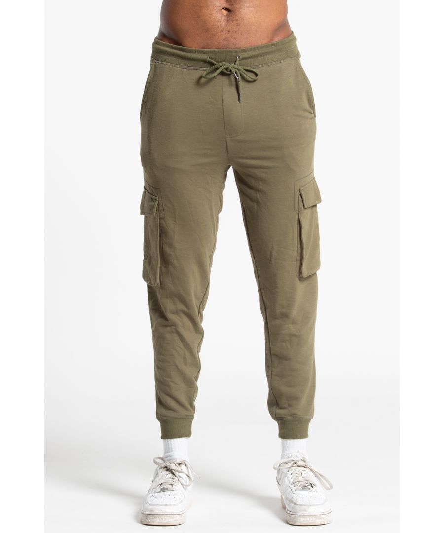 Tokyo Laundry Mens Cotton Blend Cargo Jogger - Olive - Size Large