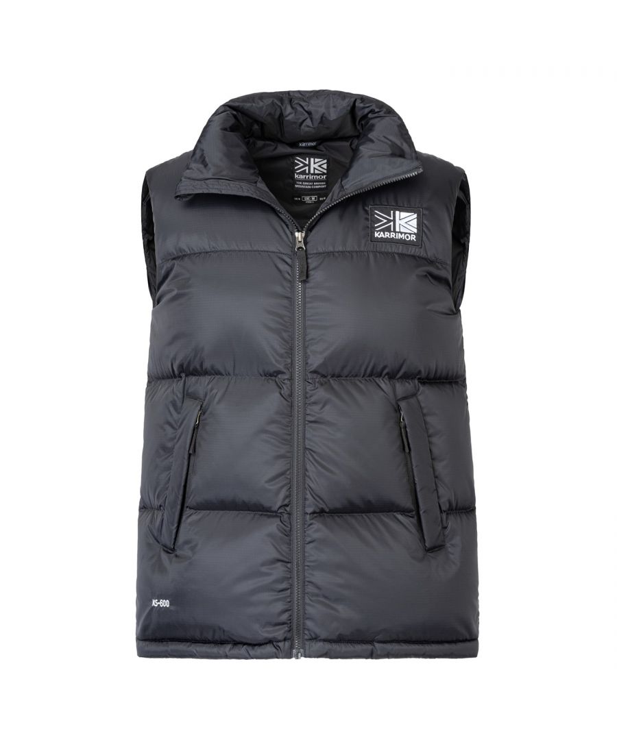 This Karrimor Base Camp Gilet is a sleeveless style crafted with full zip fastening for a secure fit. It features two zipped hand pockets for a classic look and is a lightweight construction. This gilet is a solid colouring throughout designed with a signature logo and is complete with Karrimor branding.