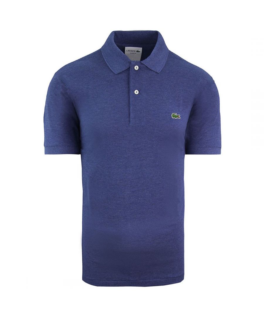 Lacoste Classic Fit Short Sleeve Collared Dark Purple Mens Polo Shirt L1264 RUQ