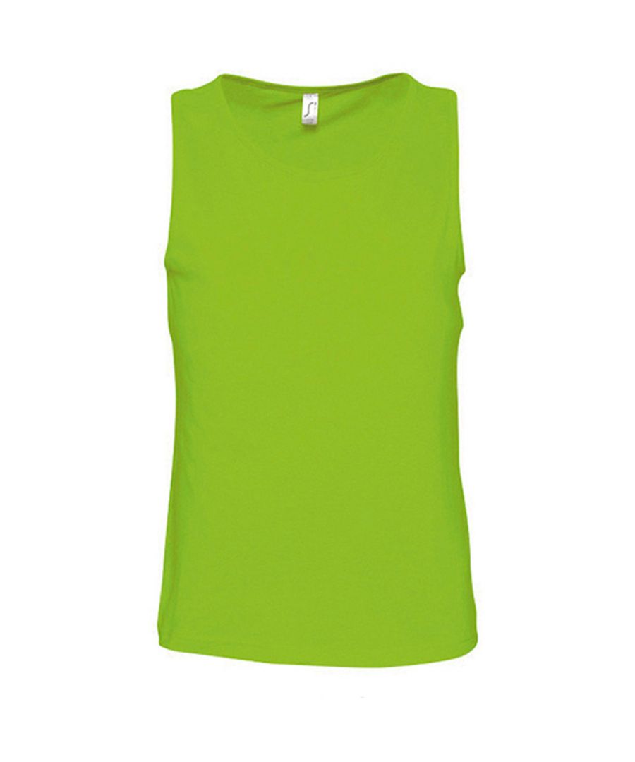 Image for SOLS Mens Justin Sleeveless Tank / Vest Top (Lime)
