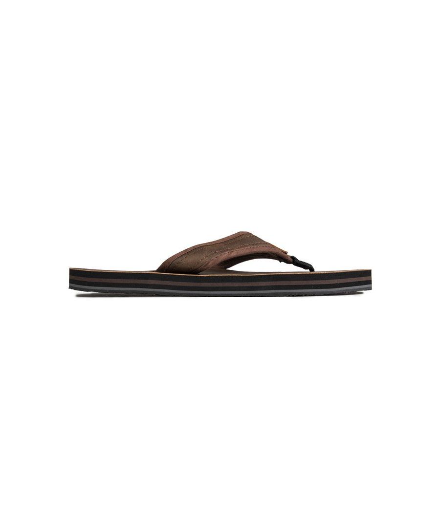 Superdry Mens Premium Flip Flop - Brown - Size UK 6.5