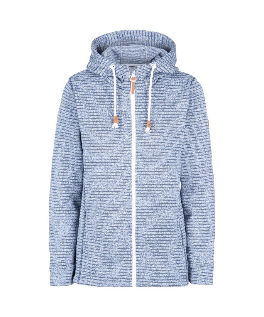 Material: 100% Polyester. Fabric: Brushed Back, Fleece, Knitted. 390gsm. Design: Logo, Marl, Stripe. Fabric Technology: Airtrap, AT300. Neckline: Hooded. Sleeve-Type: Long-Sleeved. Hood Features: Contrast Drawstring, Grown On Hood. Pockets: 2 Side Pockets. Fastening: Full Zip.