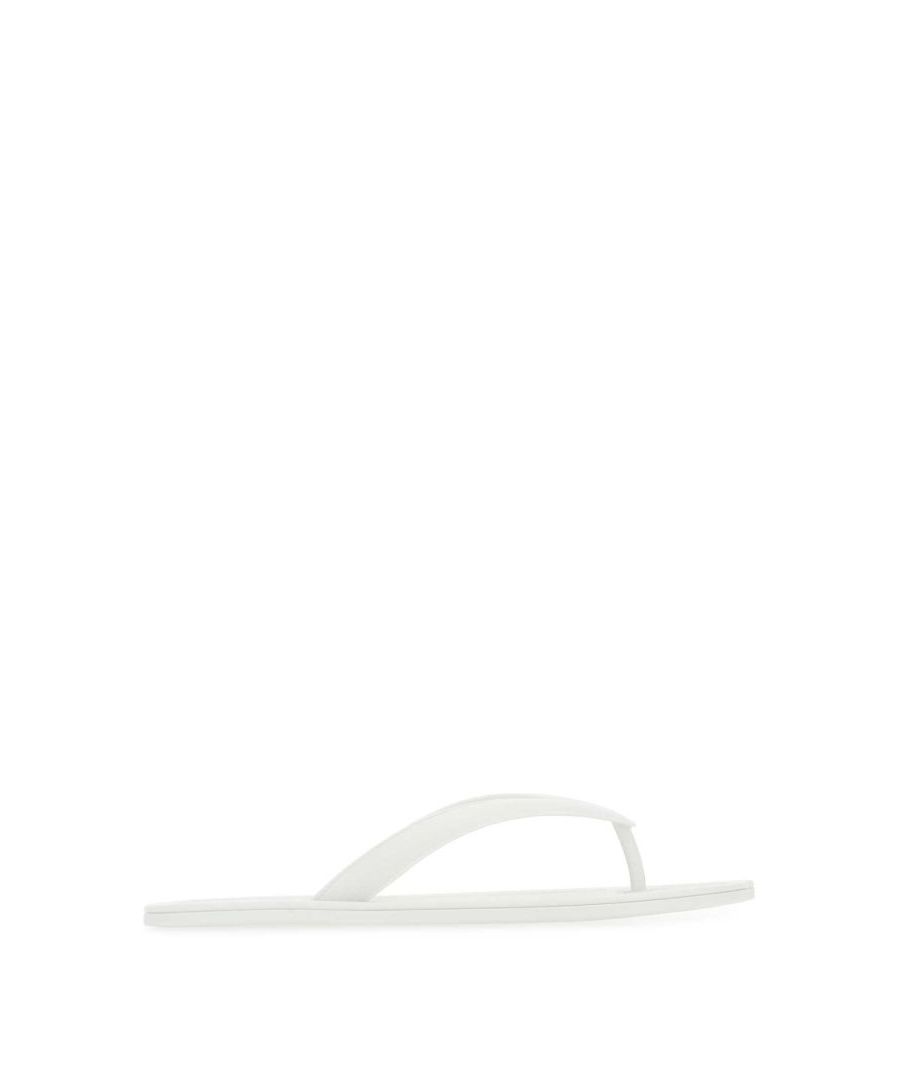 White rubber Tabi thong slippers