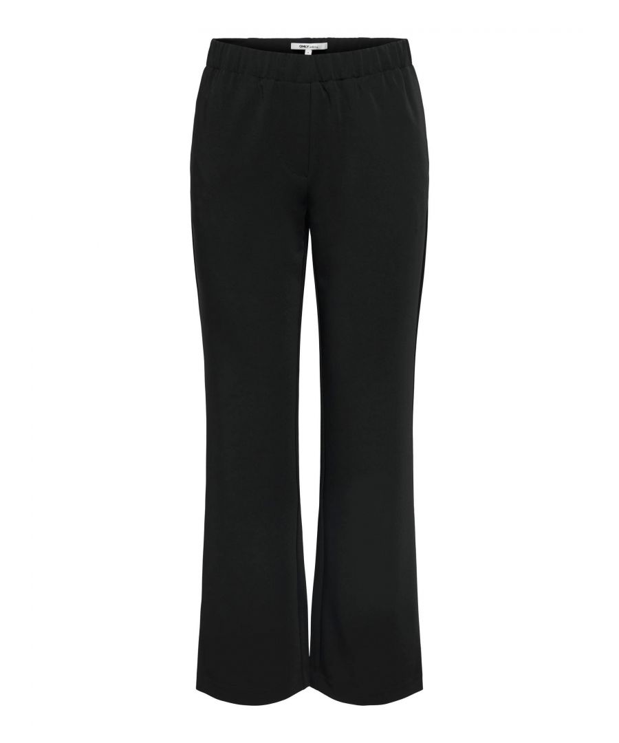 Deze straight fit broek voor dames van ONLY is gemaakt van een polyestermix. Het model heeft een elastische tailleband.details van deze broek:stijlnaam: ONLKOBE2 steekzakken