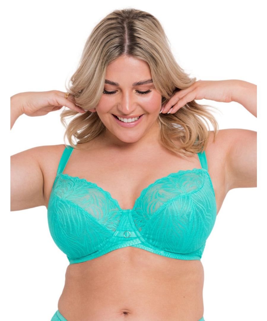 Curvy Kate Womens Lace Daze Balcony Bra - Blue Polyamide - Size 40D