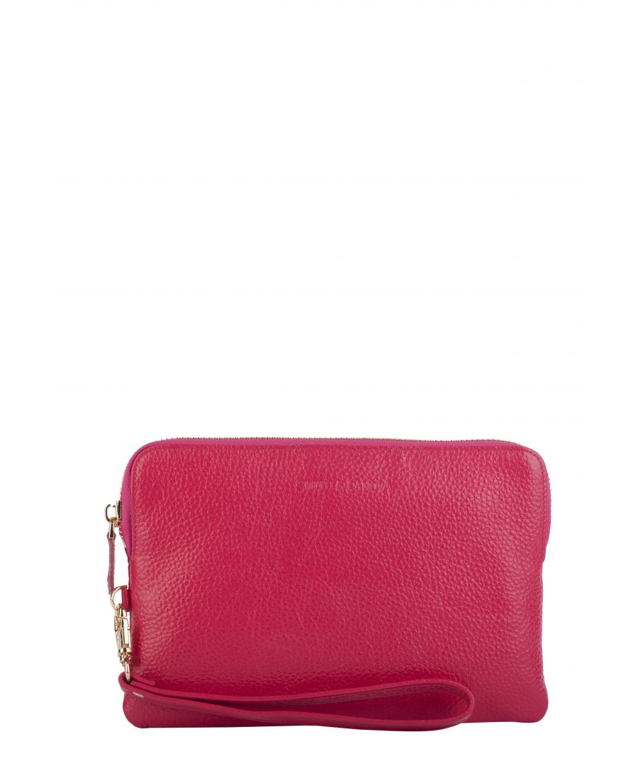This sleek and stylish rechargeable clutch bag is a must have accessory for a busy girl on the go. It has a built in wafer thin power pack which will charge an average smart phone one and a half times. There are many pockets and card holders inside to carry your other essentials. Made in beautiful soft grain leather and available in a choice of colours. Adapters compatible with all iPhone models and Android phones supporting micro usb connectors. Please note, this size and model does not hold the plus size phones. Features: , Genuine leather, Internal zip pocket, 2 internal slip pockets, Gold fittings, Smith & Canova branded interior, Built in discreet 4200mAh power pack with 5 hours charge life, Adapters compatible with all iPhone models and Android phones supporting micro usb connectors