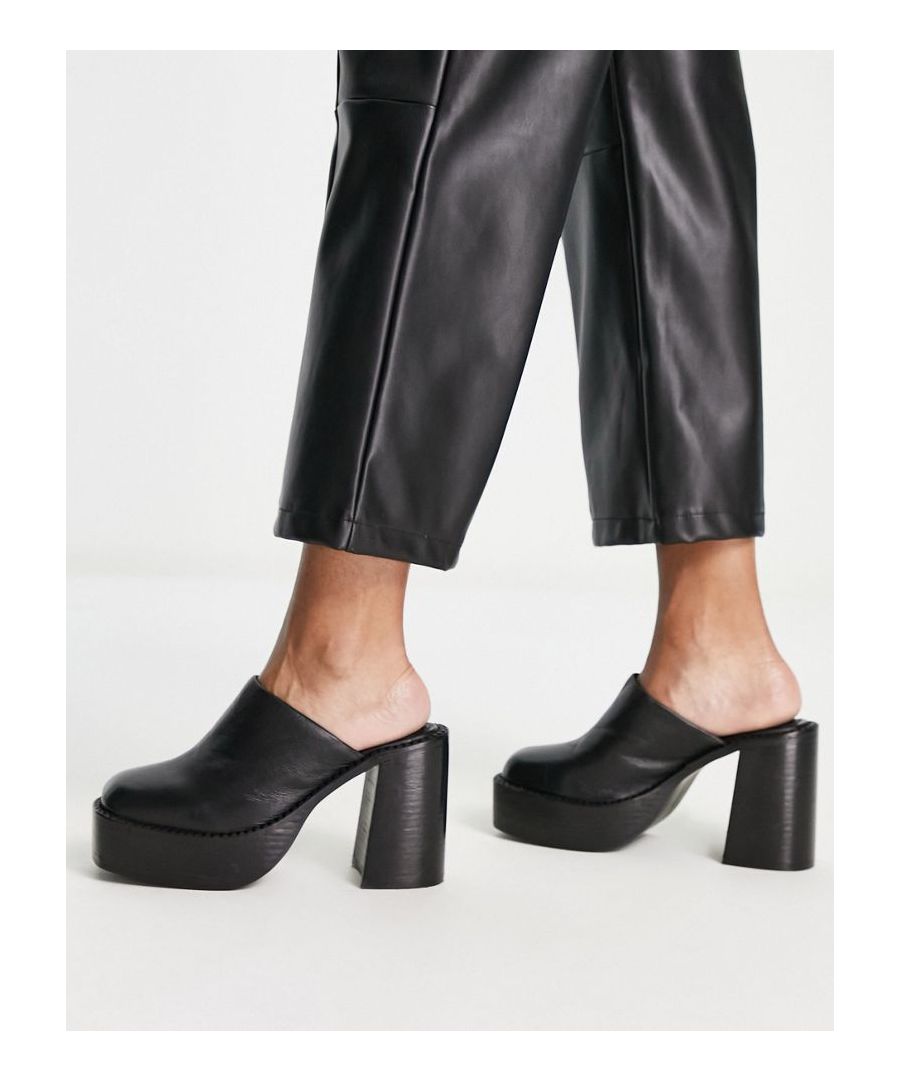Shoes by ASOS DESIGN Who needs the back of a shoe? Slip-on style Round toe High block heel Sold by Asos