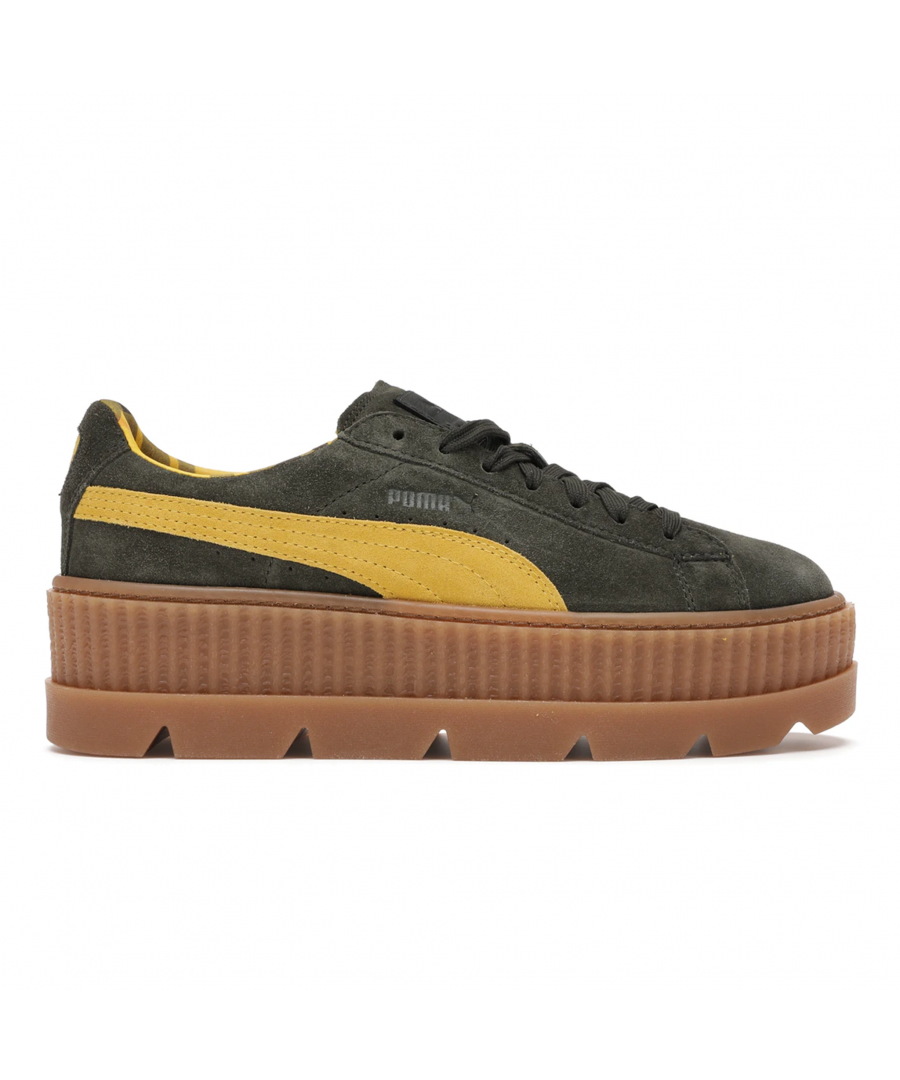 Puma x Rihanna Fenty Cleated Creeper Lace-Up Suede Leather Womens Trainers 366268