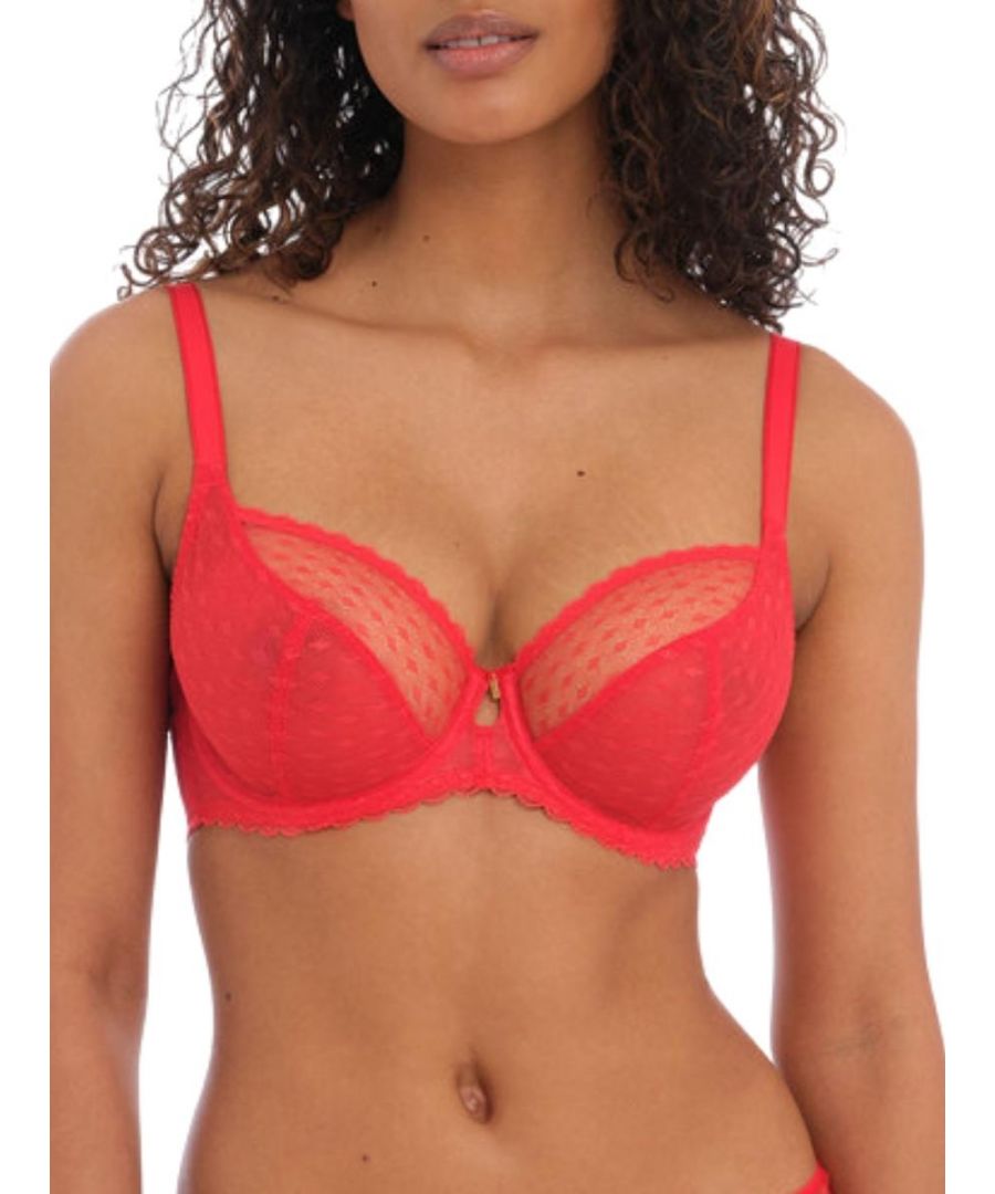 Freya Signature Underwire Plunge Bra. With a gated back, good anchorage and fixed adjustable straps. The product is recommended hand-wash only.