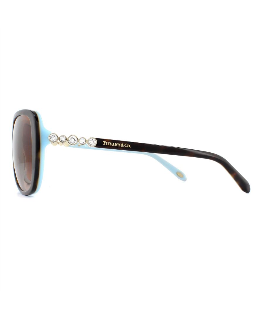 Tiffany & Co Womens TF 4121B 81343B Havana Blue Brown Gradient - One Size