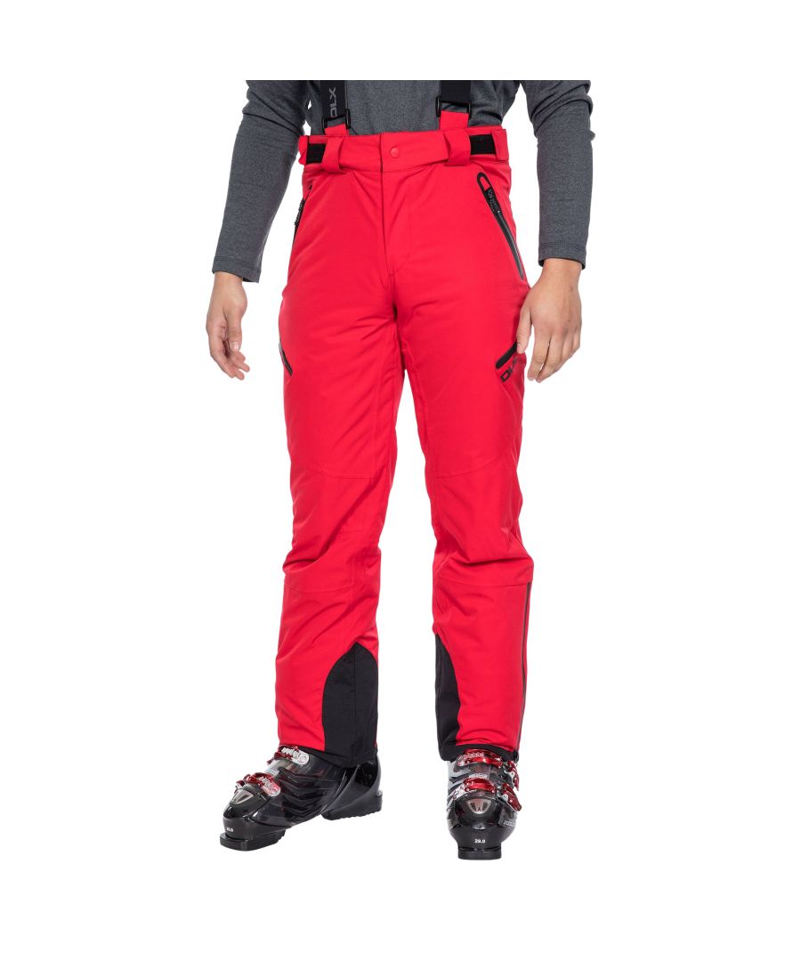 Ski Pants White Waterproof Windproof Breathable Braces 32"W & 35"W Trespass Row 