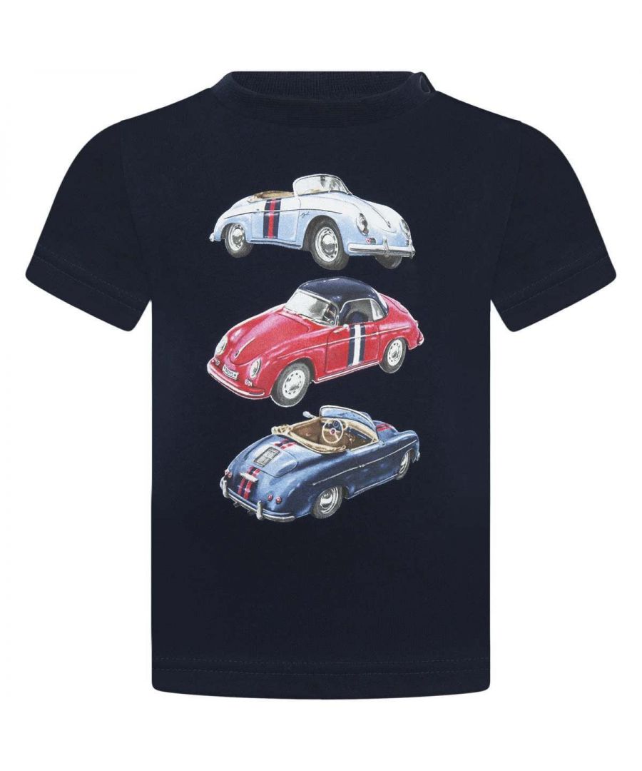 Mayoral Baby Boys Navy Cotton Car Print T-Shirt - Size 6M