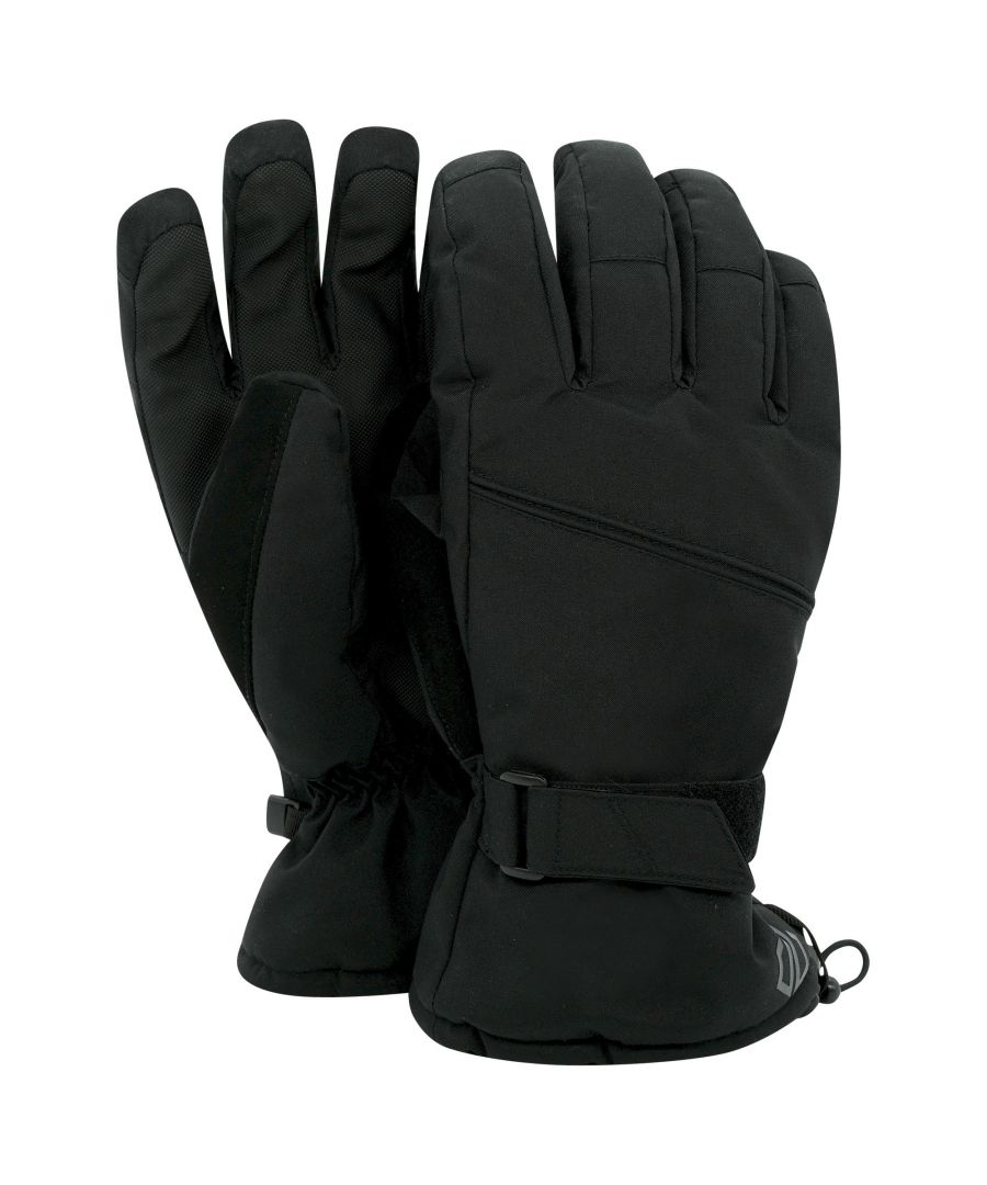 100% Polyester. Lining: Fleece, Thinsulate. Cuff: Adjustable. Fabric Technology: Ared 20/20, Breathable, Durable, Moisture Control, Waterproof. High Warmth, Textured Palm. Design: Logo, Plain. Fastening: Buckle.