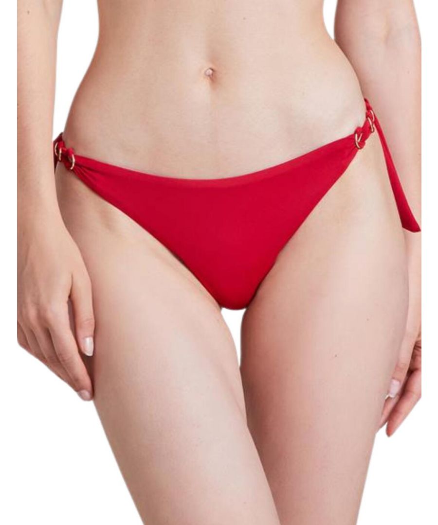 Aubade Womens Ocean Cruise Brazilian Bikini Brief - Red Polyamide - Size Small