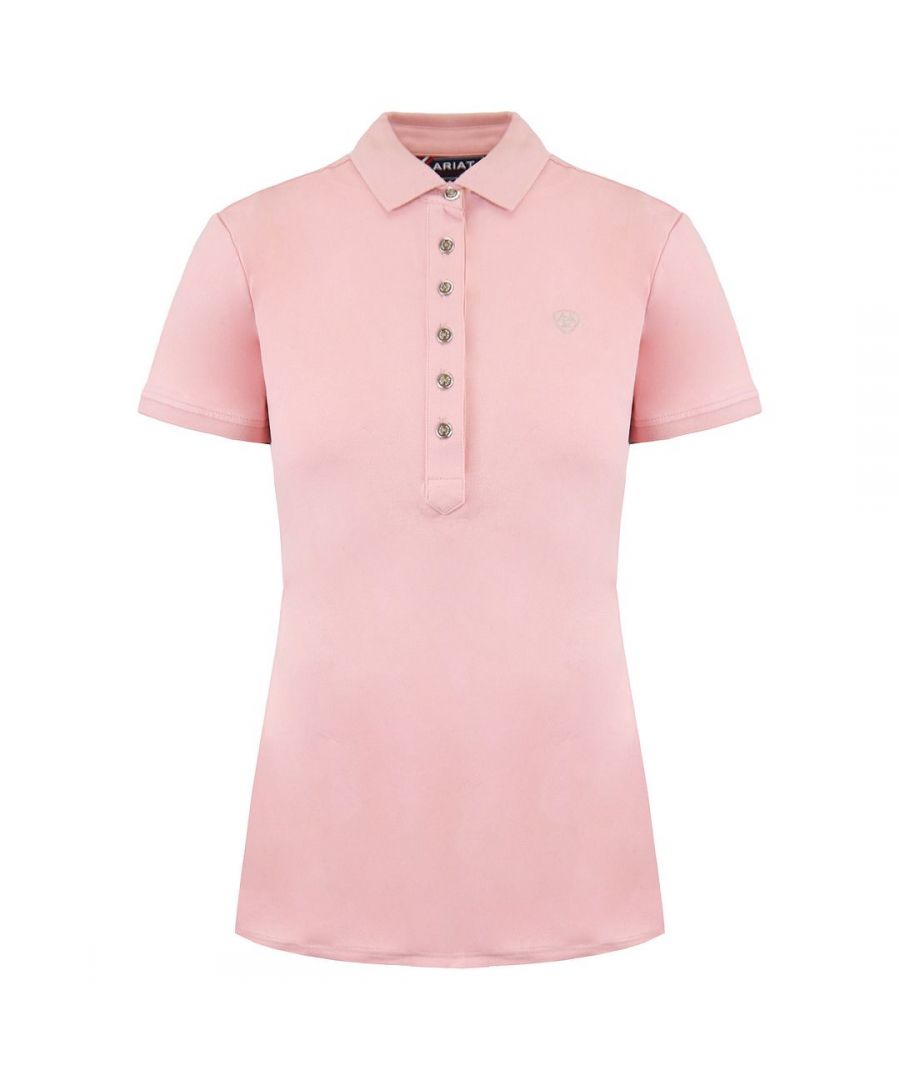 Ariat Prix 2.0 Short Sleeve Light Pink Womens Polo Shirt 10030475