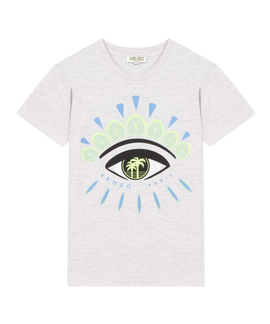 Image for Kenzo Boys Eye Graphic Logo T-Shirt White