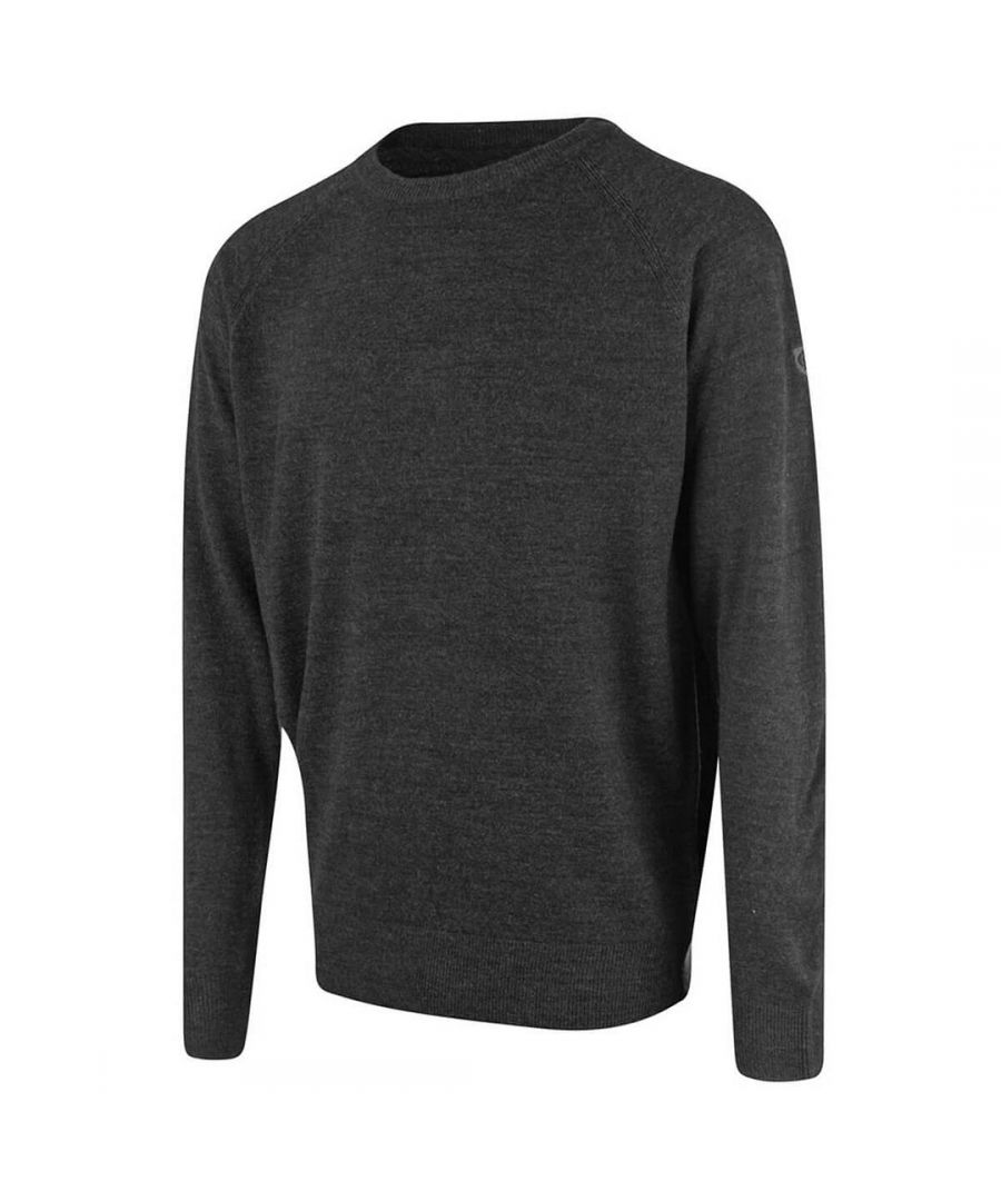 Island Green Raglan Mens Dark Charcoal Golf Sweater - Dark Grey - Size Small