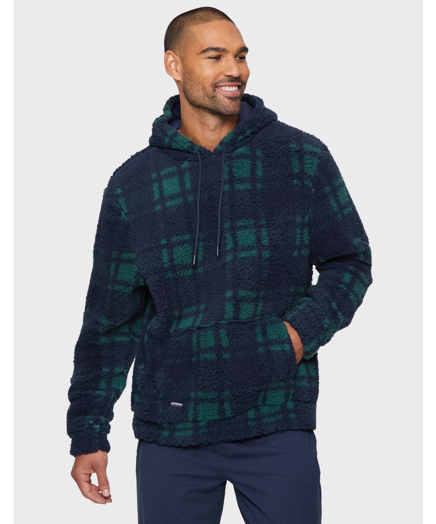 Update your loungewear with this borg check hoody from Threadbare. It features hood with drawstring, kangaroo pocket and branded logo on the chest. Ideal for keeping cosy this season. Other colours available.