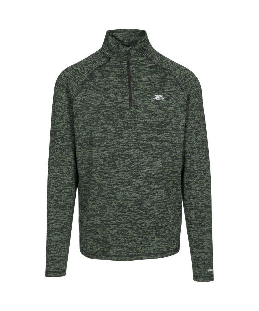 1/2 zip. Long sleeve. Contrast back neck binding. Reflective printed logos and trims. Wicking. Quick dry. 88% Polyester. 12% Elastane. Trespass Mens Chest Sizing (approx): S - 35-37in/89-94cm, M - 38-40in/96.5-101.5cm, L - 41-43in/104-109cm, XL - 44-46in/111.5-117cm, XXL - 46-48in/117-122cm, 3XL - 48-50in/122-127cm.