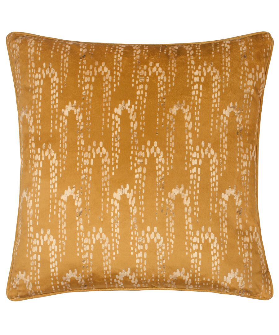 furn. Wisteria Velvet Cushion Cover - Gold - One Size