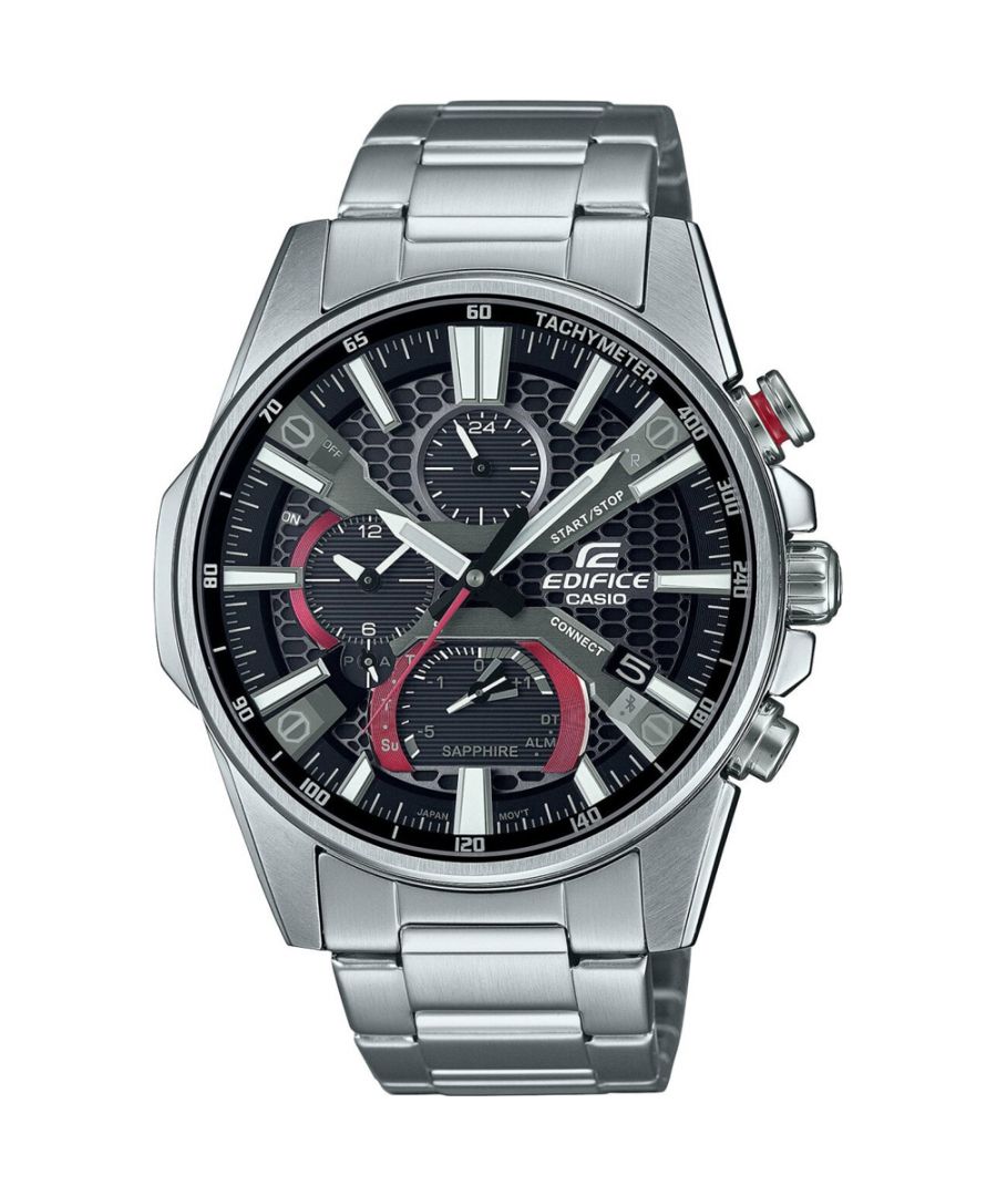 casio edifice mens silver watch eqb-1200d-1aer stainless steel - one size