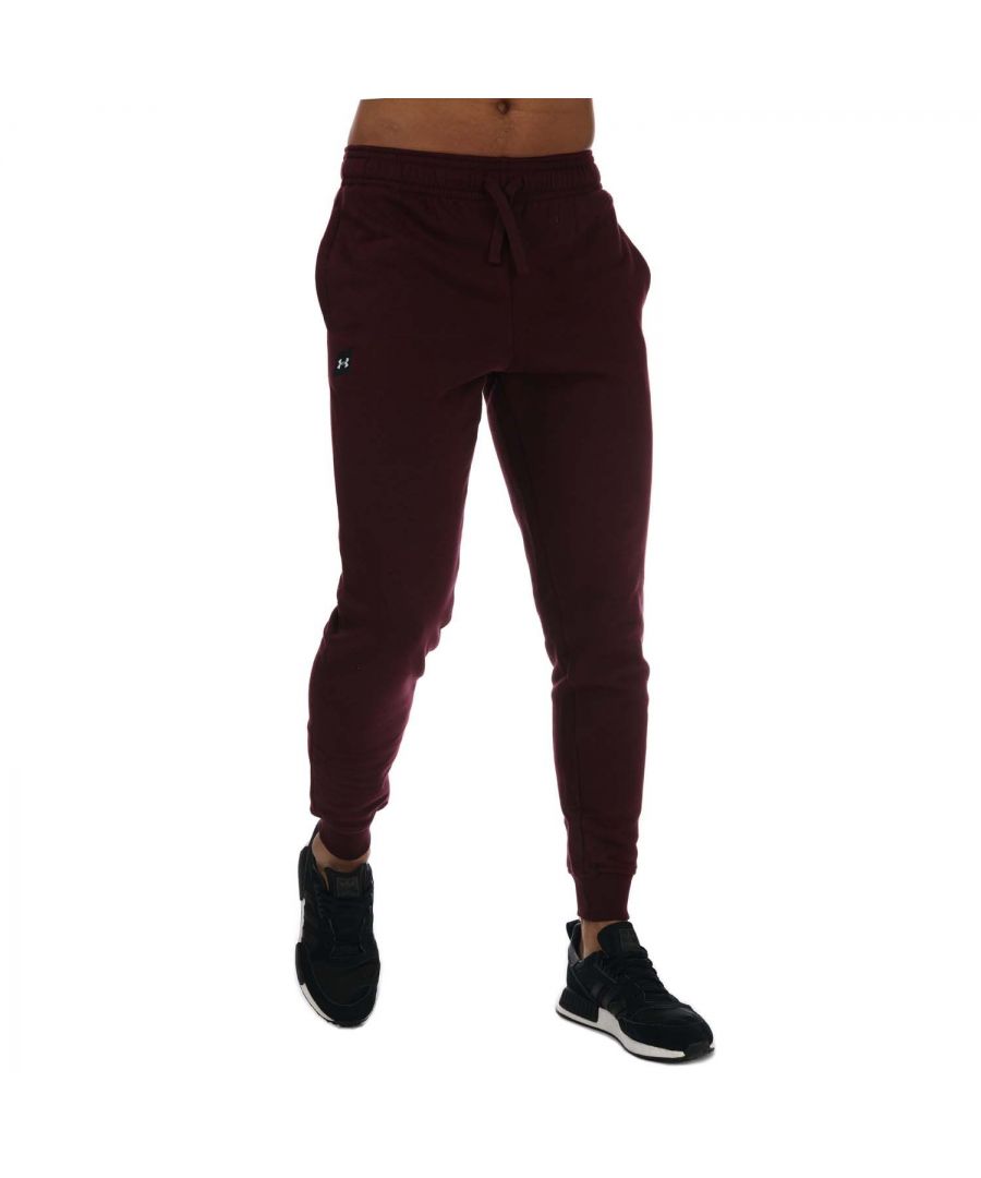 Under Armour UA Rival fleecejoggingbroek voor heren, bordeauxrood