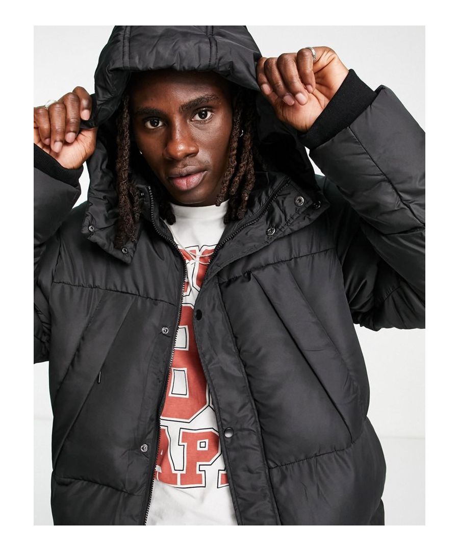 Coats by ASOS DESIGN Jacket upgrade: check Detachable hood Zip and press-stud fastening Side pockets Longline cut Regular fit  Sold By: Asos