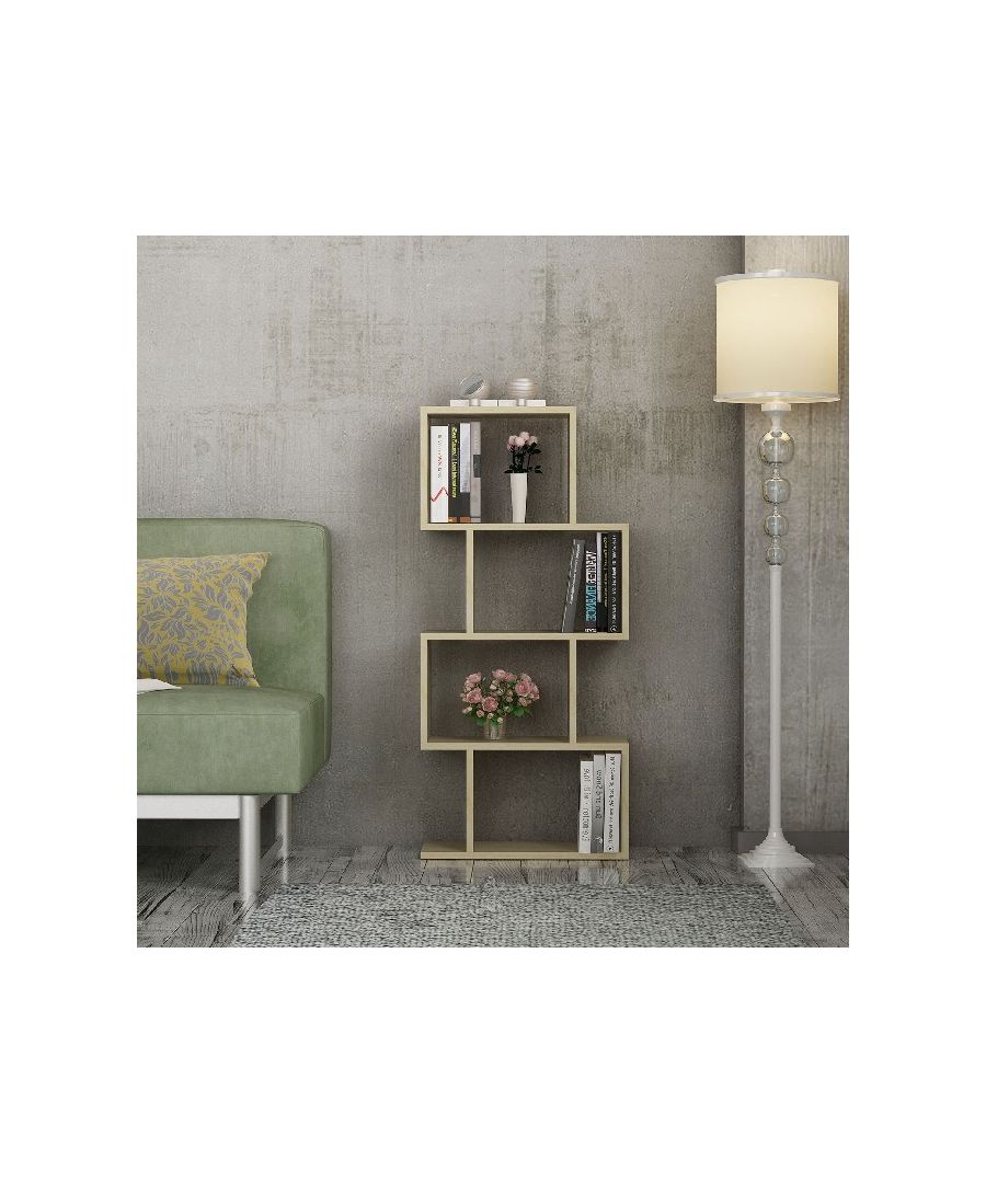 This modern and functional bookcase is the perfect solution for storing your books and furnishing your home in style. Thanks to its design, it is ideal for living areas, sleeping areas and offices. Easy-to-clean and easy-to-assemble assembly kit included. Color: Oak | Product Dimensions: W116,4xD53,5xH22 cm | Material: Melamine Chipboard | Product Weight: 15 Kg | Supported Weight: 25 kg | Packaging Weight: 15,5 Kg | Number of Boxes: 1 | Packaging Dimensions: W64xD26xH16 cm.