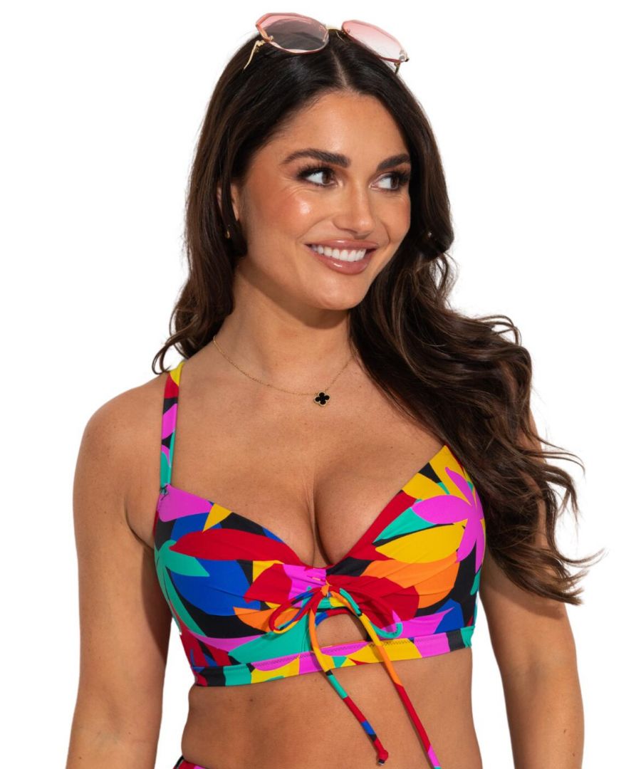 Pour Moi Womens Maya Bay Tie Bikini Top - Multicolour - Size 32D