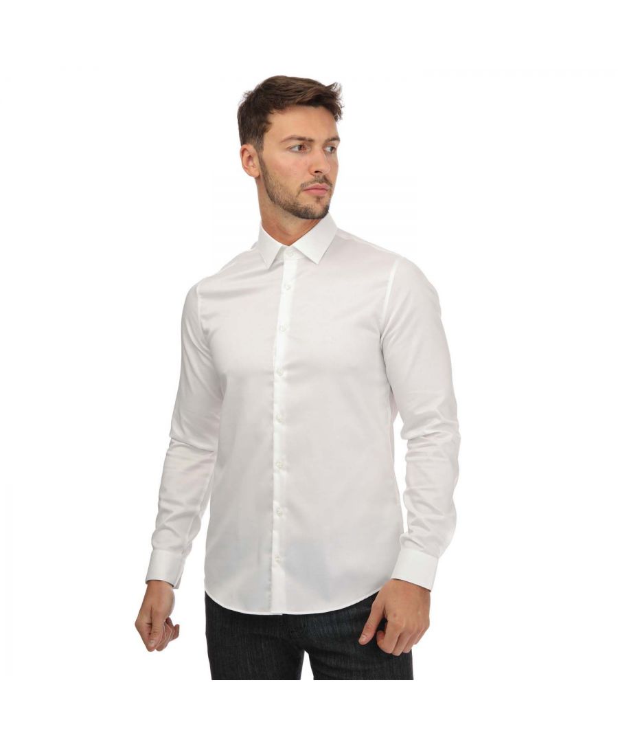 Calvin Klein slimfit overhemd met stretch voor heren, wit
