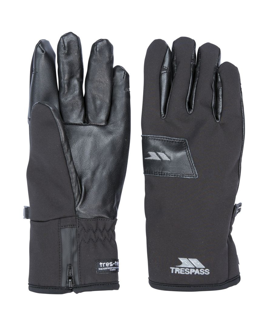 Unisex alpine sport glove. Athletic design. Conductive fabric on index finger and thumb. Genuine leather palm. Waterproof zip in cuff. Plastic clip. Raised rubber and embroidery logos. Waterproof 10000mm, breathable 4000mvp, windproof. Shell: 92% Polyamide, 8% Elastane, Palm: 100% Goatskin, Conductive fabric: 50% Polyester, 50% PU, Lining: 100% Polyester.