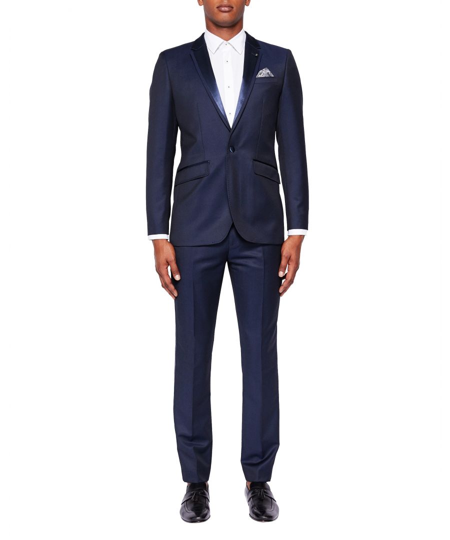 Image for Ted Baker Victorj Wool And Mohair Dinner Suit Jacket, Navy