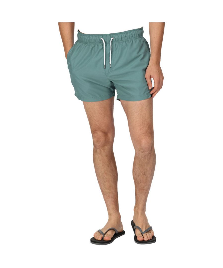 Regatta Mens Mawson III Quick Drying Swimming Shorts - Green - Size X-Large