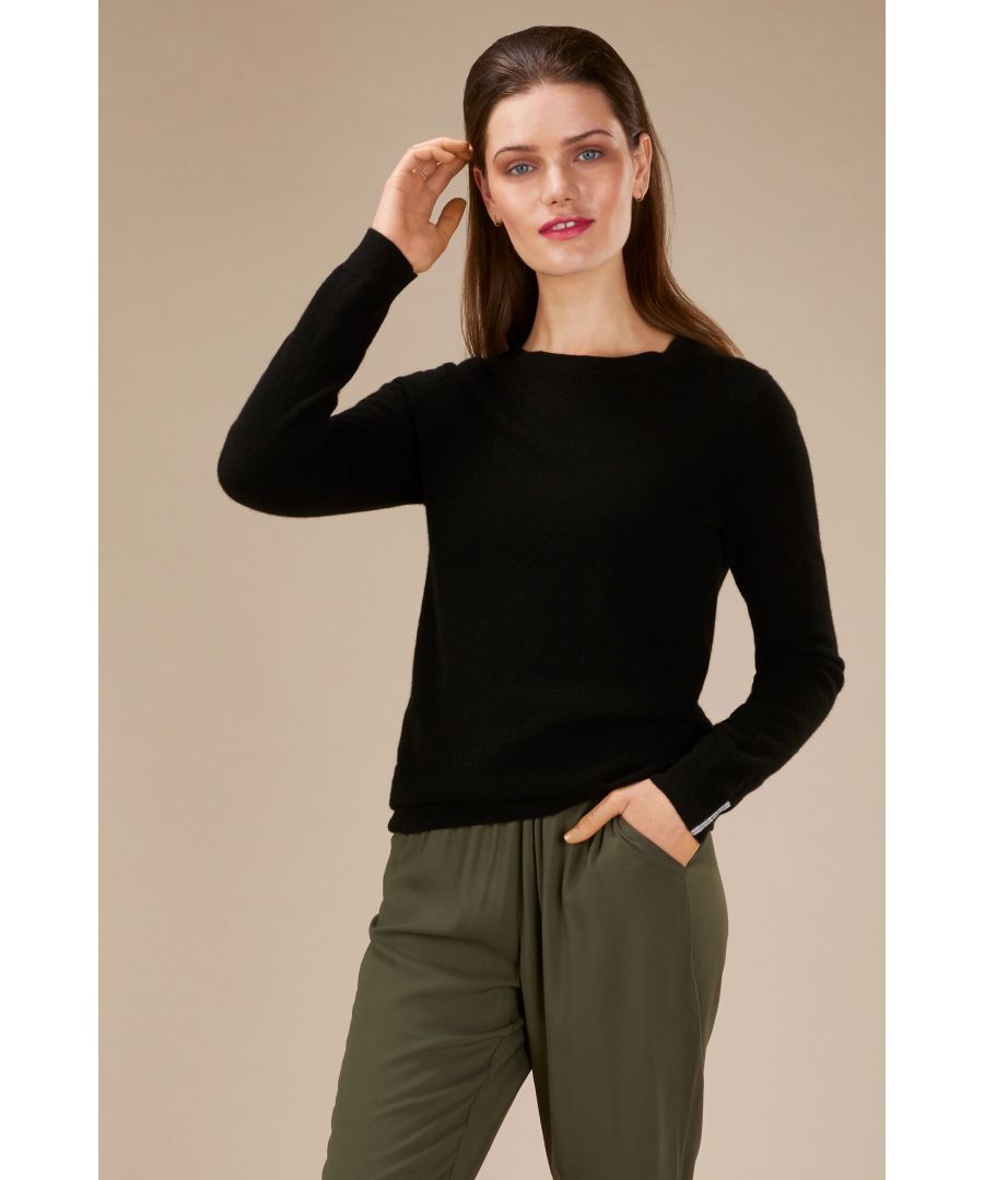 Image for Cashmere Crew Neck Sweater in Black