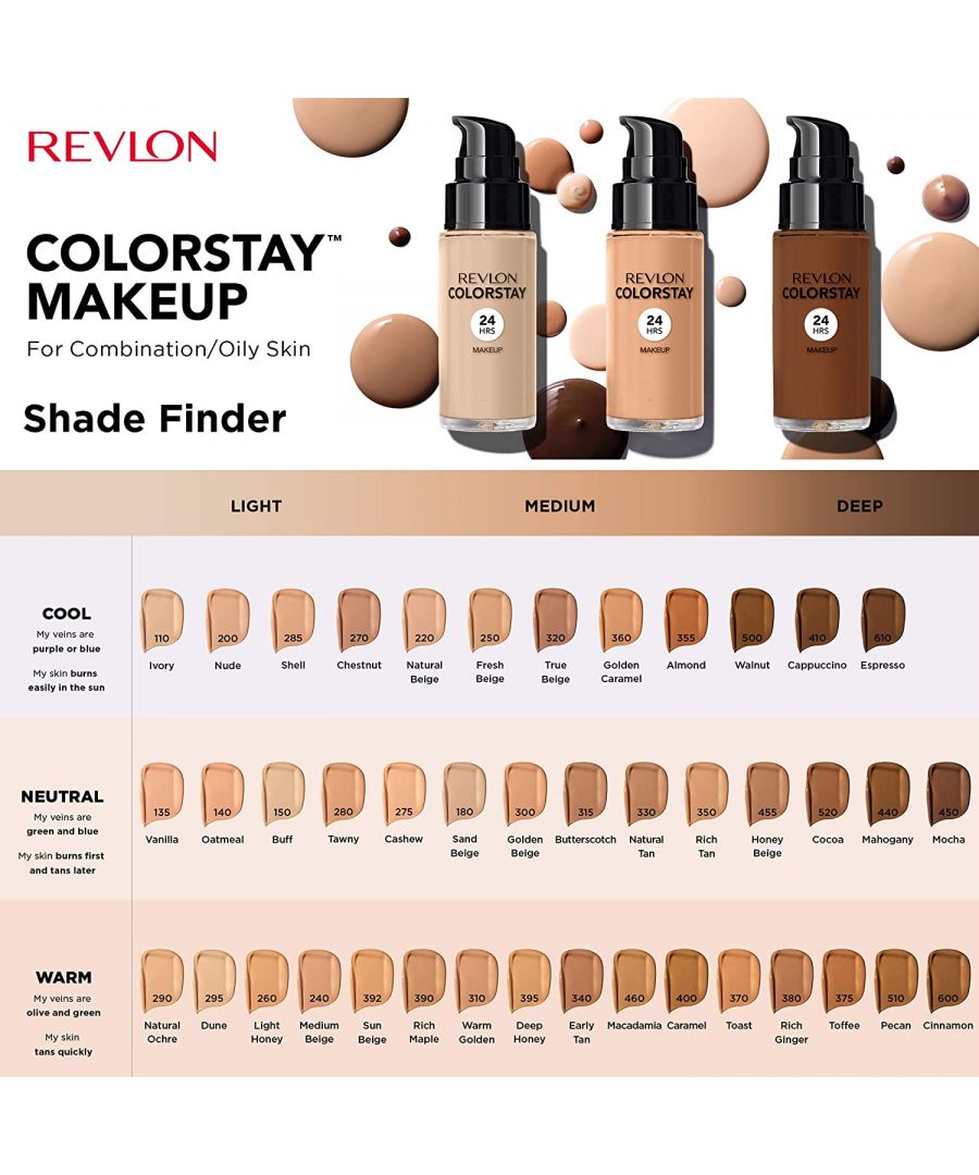 Image for New Revlon Colorstay 24hrs Foundation Comb/Oily Skin 30ml - 310 Warm Golden