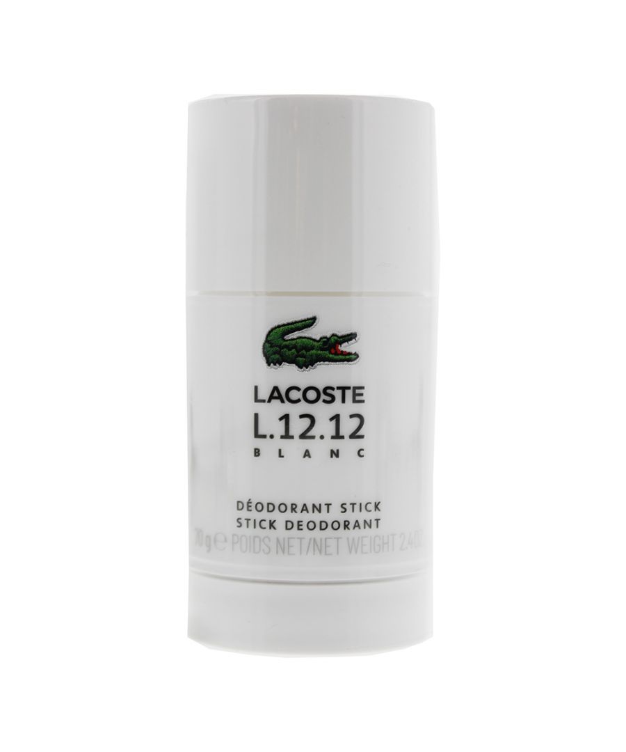 Eau de Lacoste L.12.12. White (or Blanc) is a woody aromatic fragrance for men, which was launched by Lacoste in 2011. The fragrance contains top notes of Grapefruit, Rosemary and Cardamom;  middle notes of Ylang-Ylang and Tuberose; and base notes of Suede, Virginia Cedar, Leather and Vetiver. The notes make for clean, fresh with the Grapefruit and Rosemary notes shining through. This is best suited to the warmer weather of Spring and Summer.