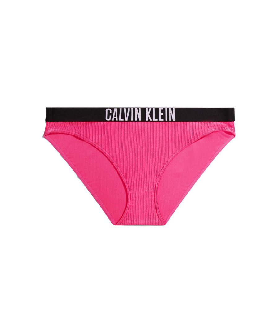 Calvin Klein Womens KW0KW01986 Intense Power Classic Bikini Briefs - Fuchsia Polyamide - Size X-Small