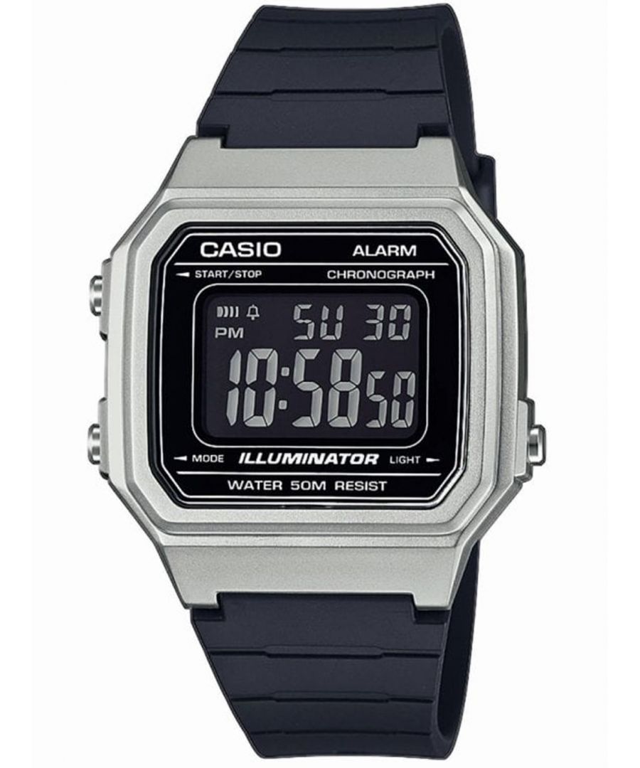casio collection retro mens black watch w-217hm-7bvef - one size