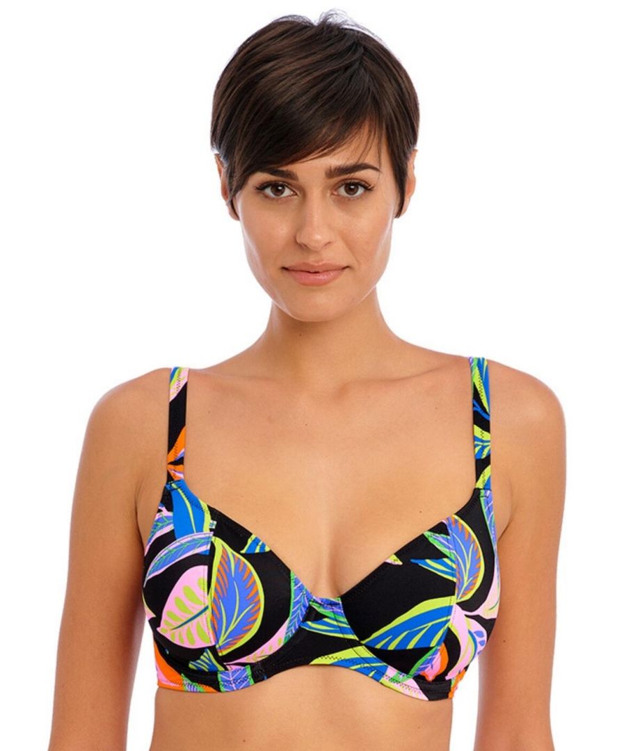 Freya Womens 204702 Desert Disco Plunge Bikini Top - Multicolour Elastane - Size 32E