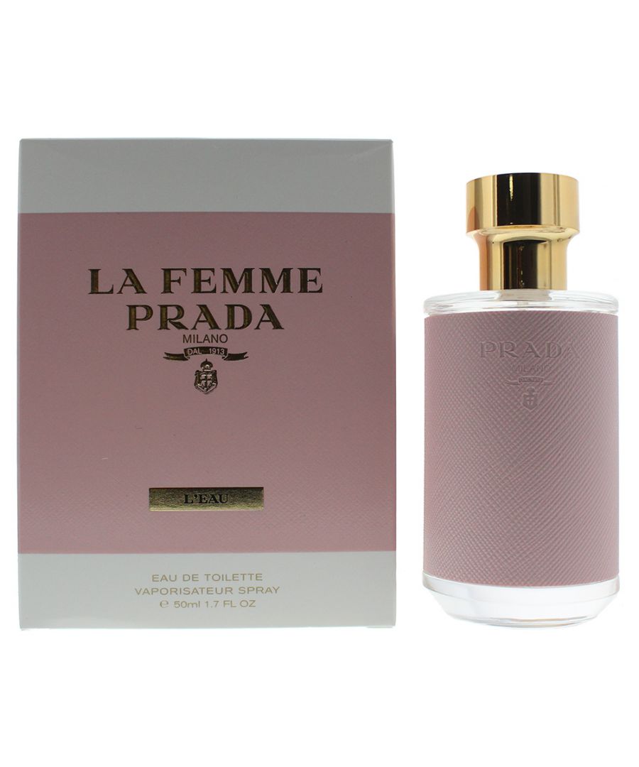 Prada La Femme L'eau Perfume by Prada, In a beautiful and sweetly charming fragrance, prada's la femme prada l'eau perfume is designed for confident women. The scent opens with a lightly sweet and citrus top. Succulent mandarin orange and heady frangipani flower create a lightweight top.